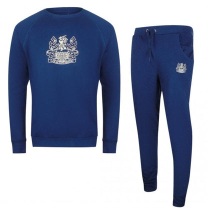 Front - Aquascutum Mens Crest Crew Neck Tracksuit Set