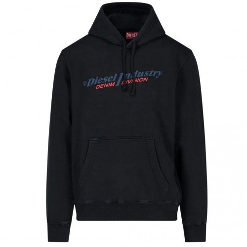Front - Diesel Mens Industry Denim Division Logo Hoodie