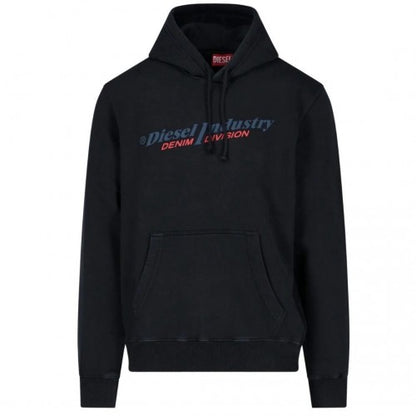 Front - Diesel Mens Industry Denim Division Logo Hoodie