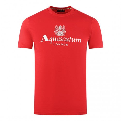 Front - Aquascutum Mens London Aldis Logo T-Shirt