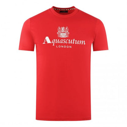 Front - Aquascutum Mens London Aldis Logo T-Shirt