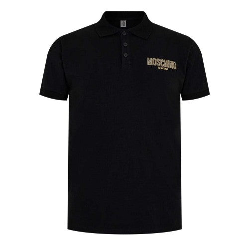 Front - Moschino Mens Swim Logo Polo Shirt