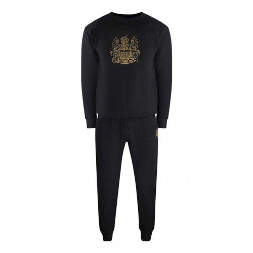 Front - Aquascutum Mens Iconic Cotton Blend Crew Neck Tracksuit Set