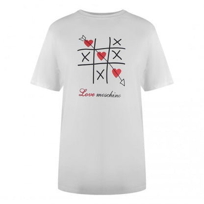 Front - Love Moschino Unisex Adult Tic-Tac-Toe T-Shirt