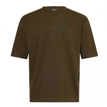 Front - DSquared2 Mens Milano Logo Relaxed Fit Short-Sleeved T-Shirt