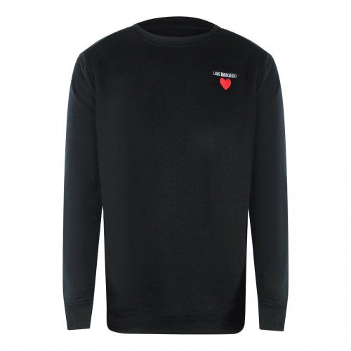 Front - Love Moschino Mens Heart Logo Sweatshirt