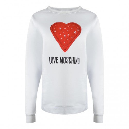 Front - Love Moschino Womens/Ladies Heart Logo Sweatshirt