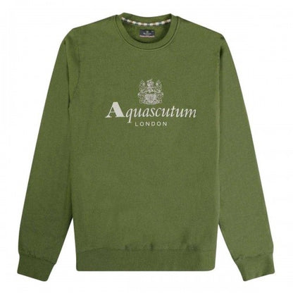 Front - Aquascutum Mens Active Big Logo Sweatshirt
