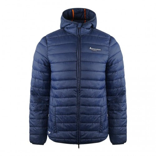 Front - Aquascutum Mens London Logo Hooded Padded Jacket