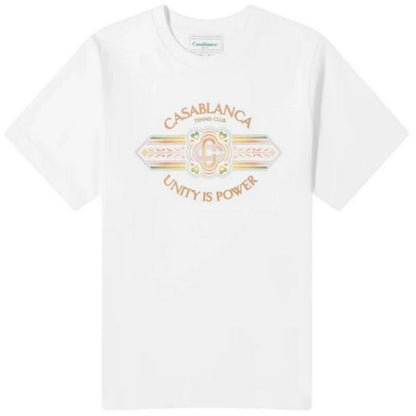 Front - Casablanca Unisex Adult Unity Is Power T-Shirt