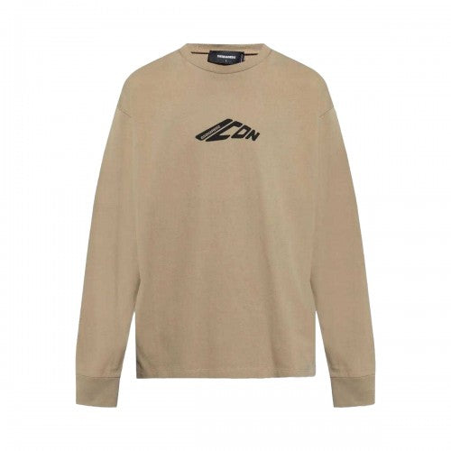 Front - DSquared2 Unisex Adult Icon Stretch Logo Long-Sleeved T-Shirt