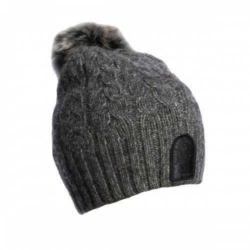 Front - Parajumpers Kylie Cable Knit Wool Blend Casual Beanie