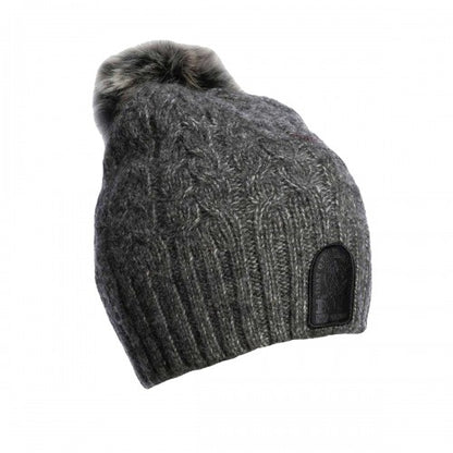 Front - Parajumpers Kylie Cable Knit Wool Blend Casual Beanie