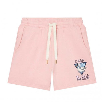 Front - Casablanca Mens Tennis Club Icon Embroidered Tennis Shorts