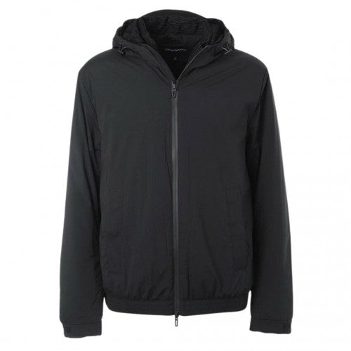 Charcoal Grey - Front - Emporio Armani Mens Polyamide Hooded Jacket