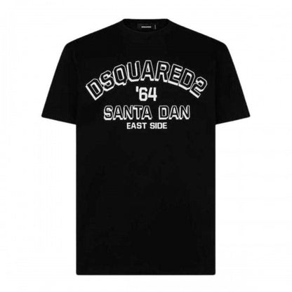 Front - DSquared2 Mens Santa Dan 64 Premium Cotton T-Shirt