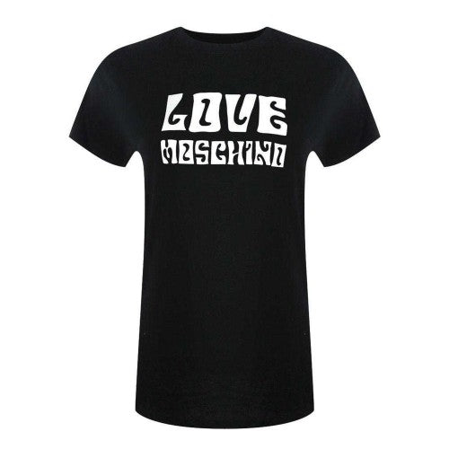 Front - Love Moschino Womens/Ladies Groovy Logo Short-Sleeved T-Shirt