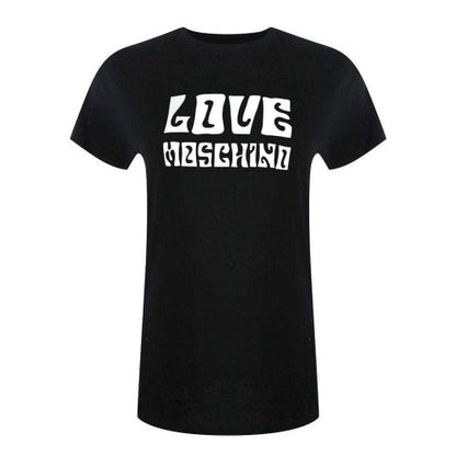 Front - Love Moschino Womens/Ladies Groovy Logo Short-Sleeved T-Shirt