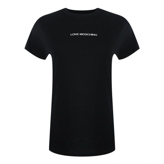 Front - Love Moschino Womens/Ladies Logo Cotton T-Shirt