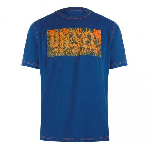 Front - Diesel Mens Logo Cotton T-Shirt