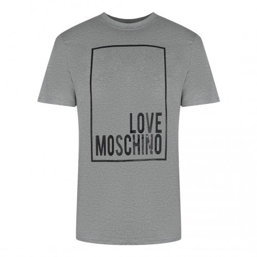 Front - Love Moschino Mens Box Logo T-Shirt