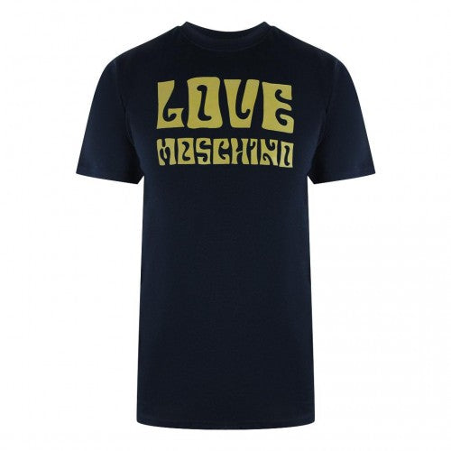 Front - Love Moschino Mens Groovy Cotton T-Shirt