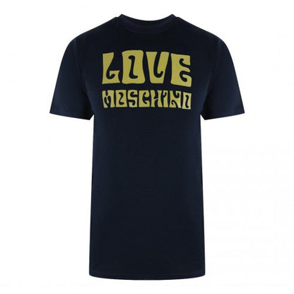 Front - Love Moschino Mens Groovy Cotton T-Shirt