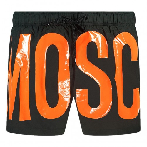 Front - Moschino Mens Logo Swim Shorts