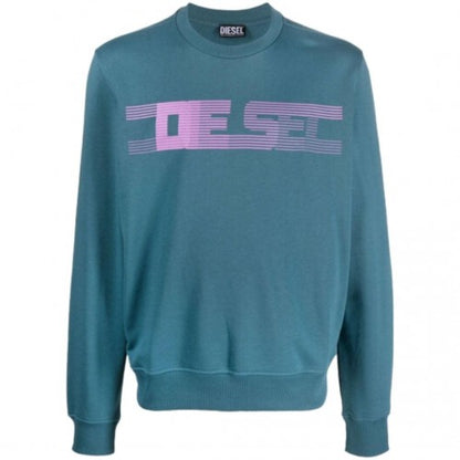 Front - Diesel Unisex Adult Striped Logo Sweatshirt