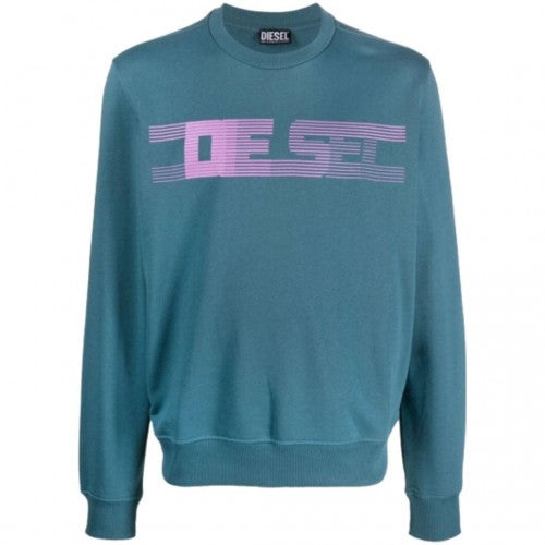 Front - Diesel Unisex Adult Striped Logo Sweatshirt