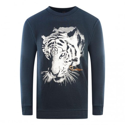 Front - Cavalli Class Unisex Adult Tiger Logo Sweatshirt
