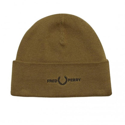 Front - Fred Perry Embroidered Logo Beanie