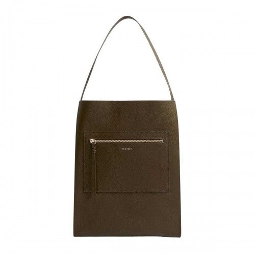 Front - Ted Baker Plain Leather Slouch Tote Bag
