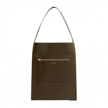 Front - Ted Baker Plain Leather Slouch Tote Bag