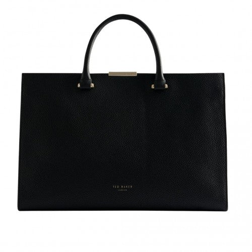 Front - Ted Baker Rosane Logo Bovine Leather Tote Bag