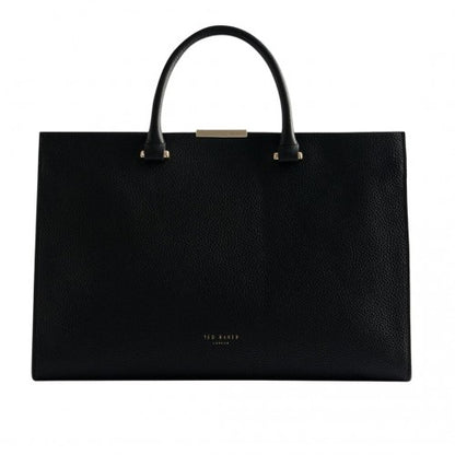 Front - Ted Baker Rosane Logo Bovine Leather Tote Bag
