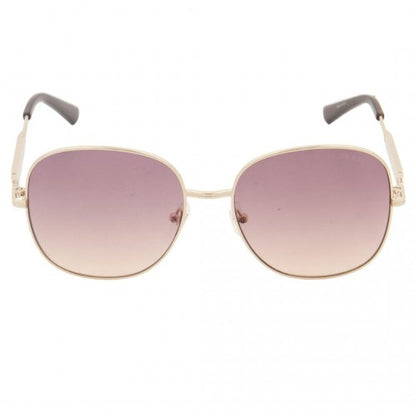 Front - Guess Womens/Ladies Metal Frame Smoke Gradient Sunglasses