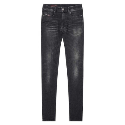 Front - Diesel Mens Sleenker Destroyed Denim Reinforced Jeans