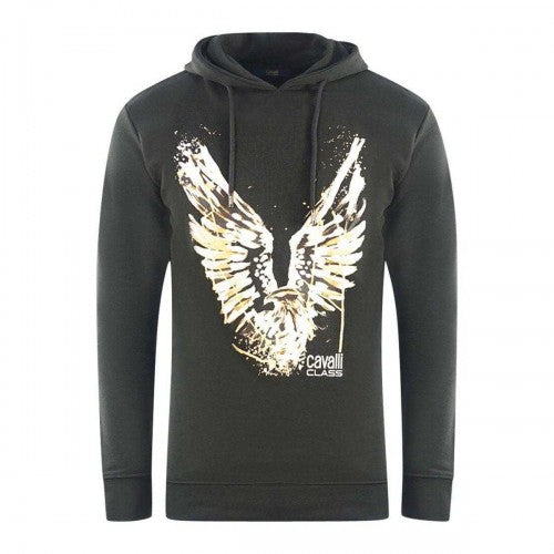 Front - Cavalli Class Mens Eagle Logo Hoodie