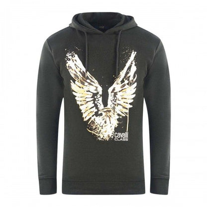 Front - Cavalli Class Mens Eagle Logo Hoodie