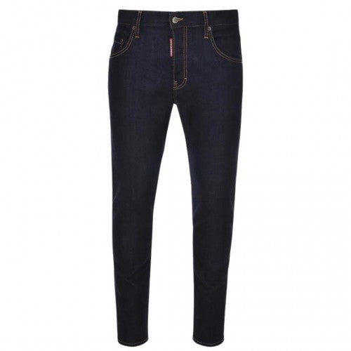Front - DSquared2 Mens Italian Address Logo Jeans