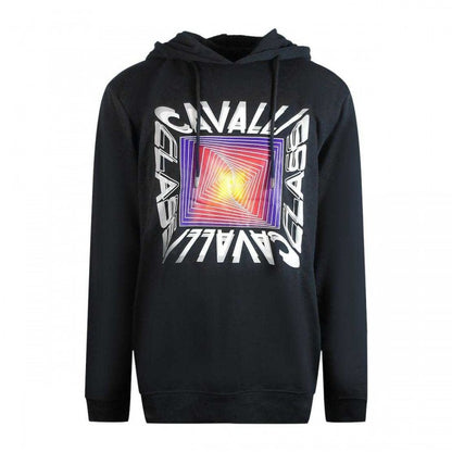 Front - Cavalli Class Mens Asymmetric Box Hoodie