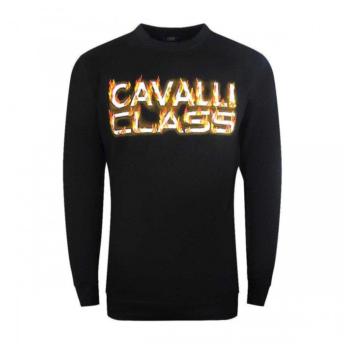 Front - Cavalli Class Unisex Adult Fire Logo Sweatshirt