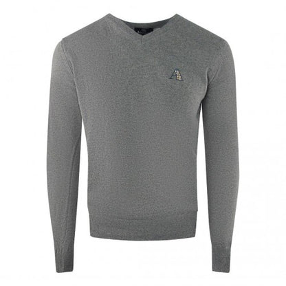 Front - Aquascutum Mens Tartan Logo Jumper