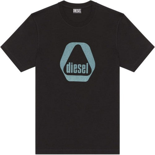 Front - Diesel Mens Triangle Logo T-Shirt
