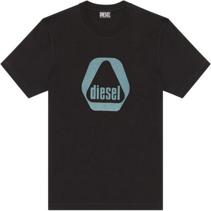 Front - Diesel Mens Triangle Logo T-Shirt