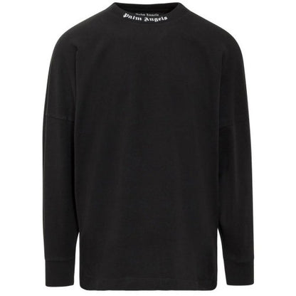 Front - Palm Angels Mens Classic Logo Long-Sleeved T-Shirt
