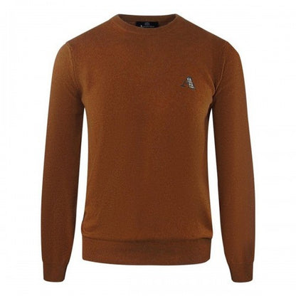 Front - Aquascutum Mens Tartan Logo Jumper
