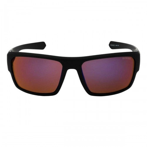 Front - Guess Mens Wrap Mirror Sunglasses