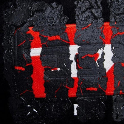 Front - Diesel Mens Double Destroyed Logo Hoodie